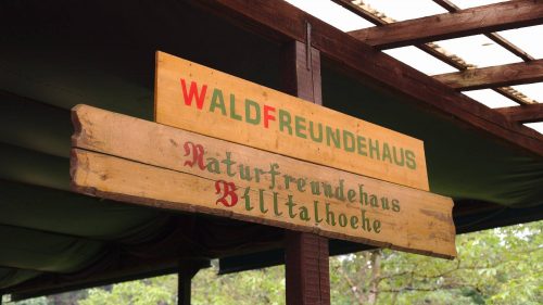 Schilder | Naturfreundehaus Billtalhöhe | Waldgaststätte | Königstein im Taunus